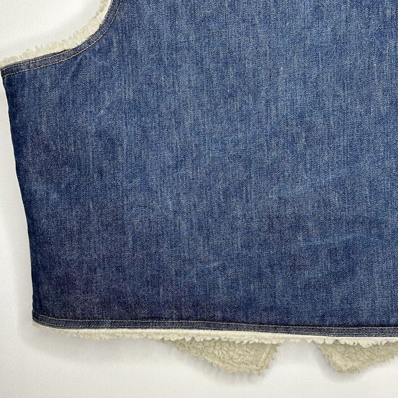 OshKosh B'gosh Mens Vest Sherpa Lined Blue Denim Vintage Men's X-Large‎ USA - Picture 10 of 12